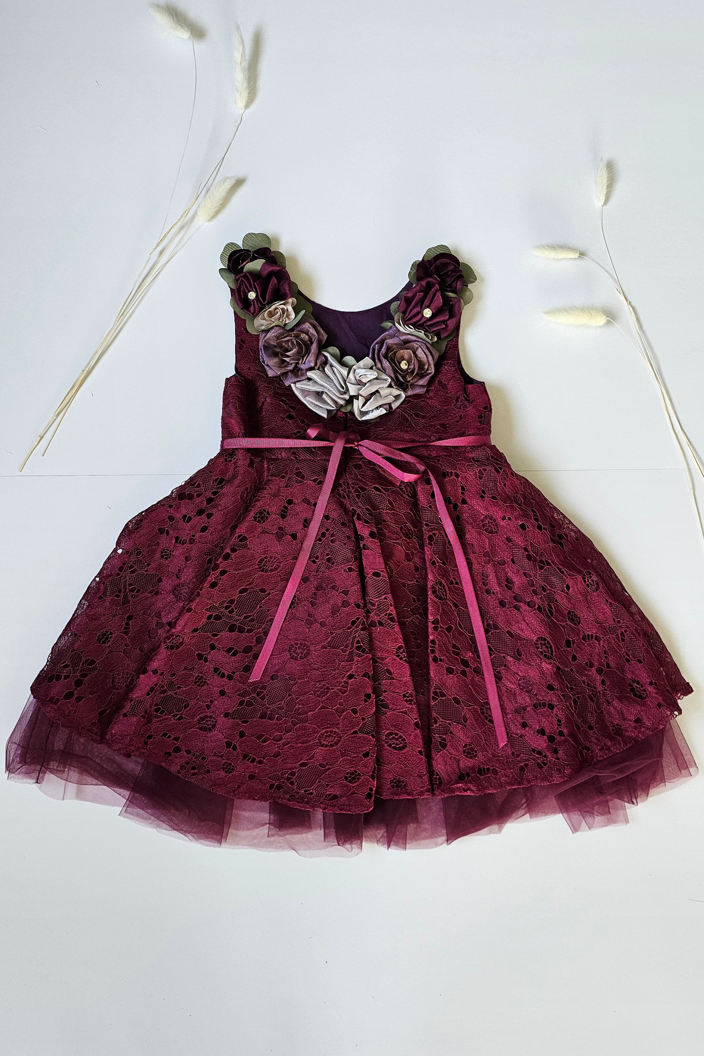 Minifashion, Barn-og festkjole, burgunder