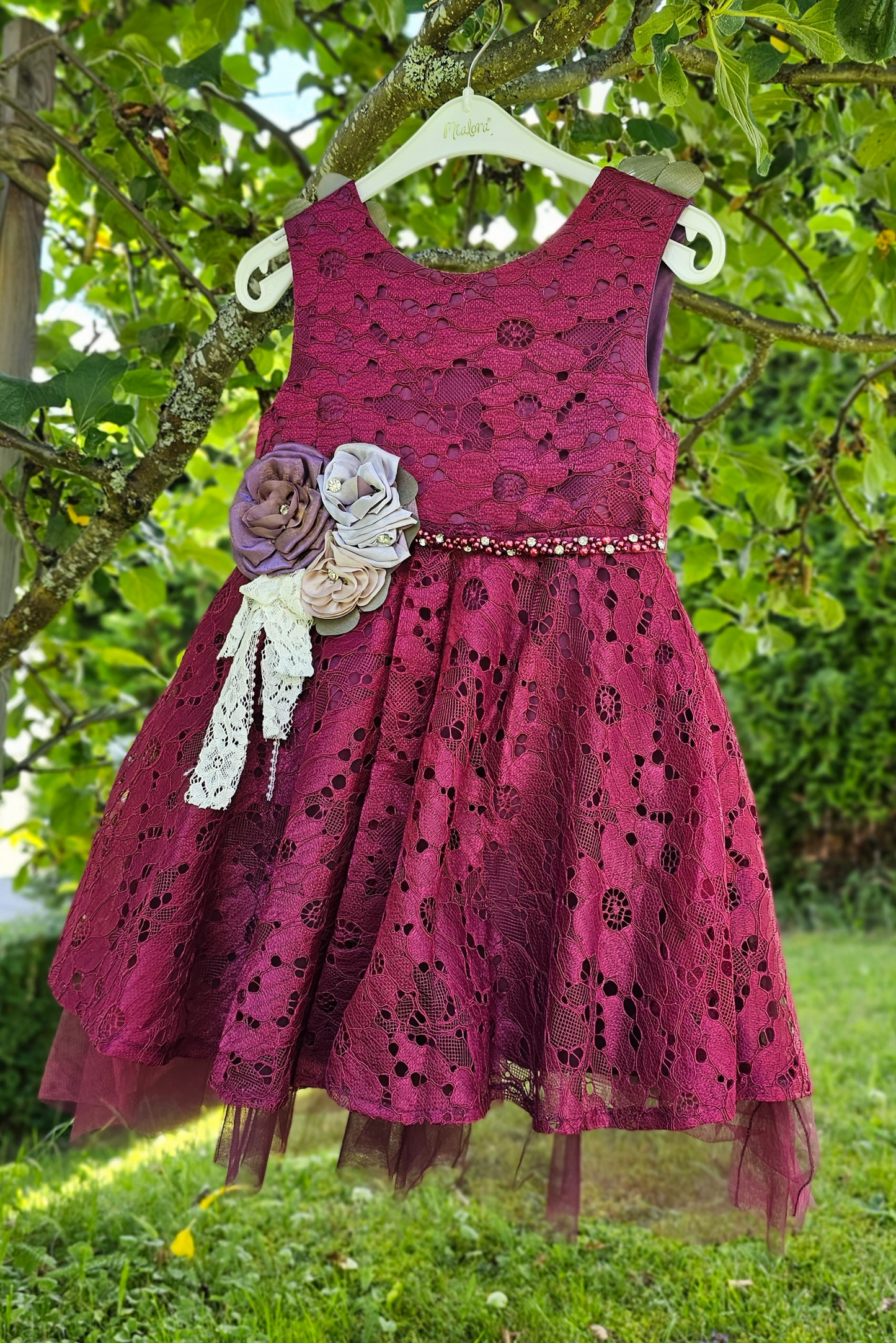 Minifashion, Barn-og festkjole, burgunder