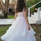 Minifashion, Festkjole til barn, tyll, off white/puderrosa
