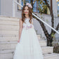Minifashion, Festkjole til barn, tyll, off white/puderrosa