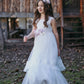 Minifashion, Festkjole til barn, tyll, off white/puderrosa