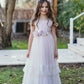Minifashion, Festkjole til barn, tyll, off white/puderrosa