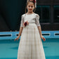 Minifashion, Festkjole til barn, blonderkjole, ecru